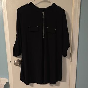 Womens Button Sleeve Blouse